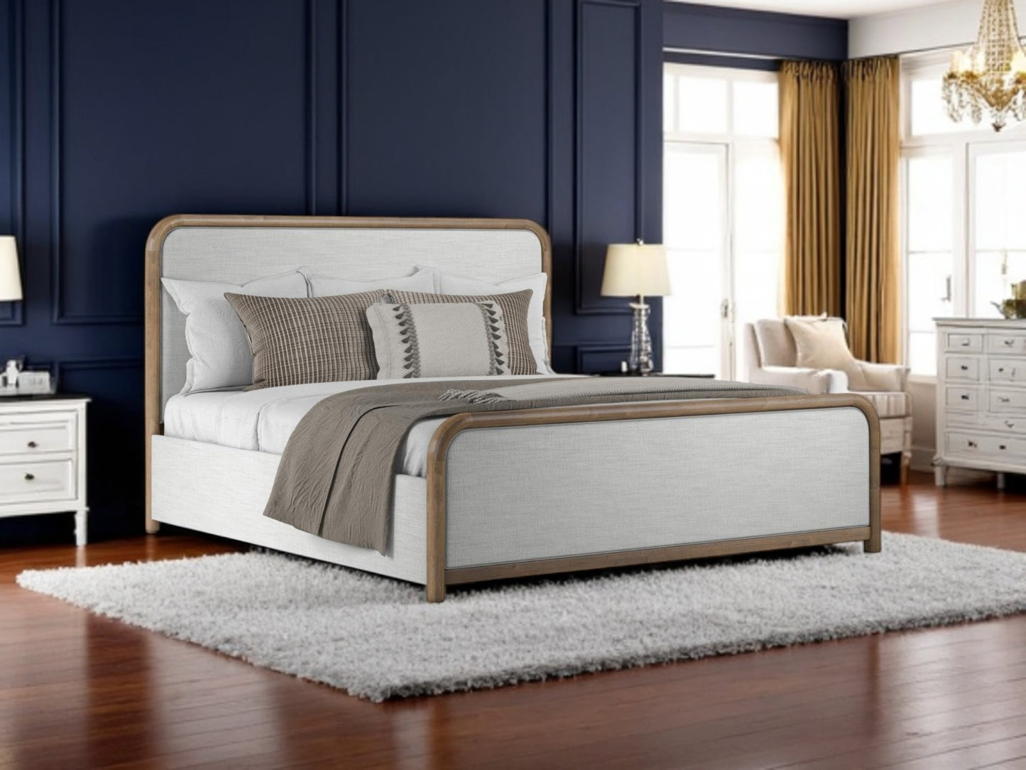 Malkia Upholstered Bed + Free White Glove Service