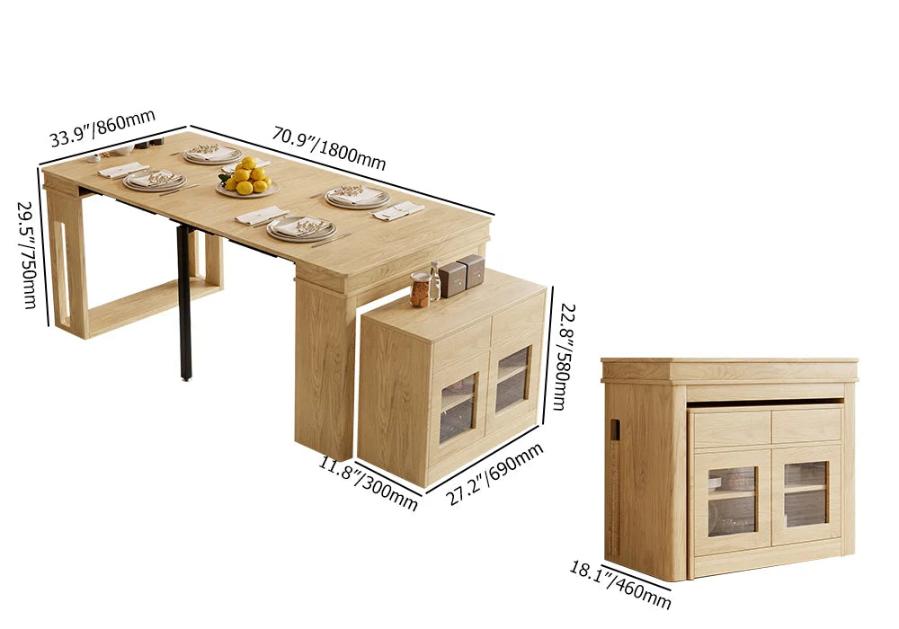 Modern Extendable Dining Table With Storage