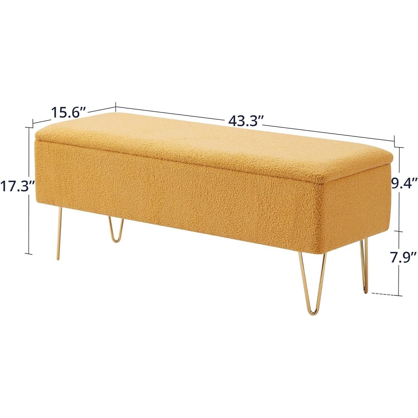 Sherpa Premium Fabric Bed Bench + Storage