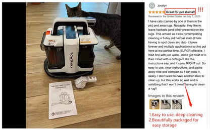 in Stock Eu/Us/Uk/Au Warehouse Handheld Portable Carpet Washer Vacuum Cleaner Spot for Sofa Car Carpet Cleaner Machine