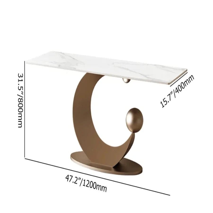 Sintered Stone Top & Half-Crescent Ball Carbon Steel Base