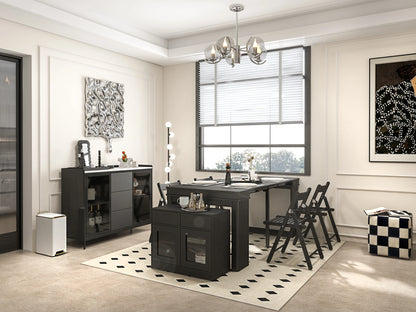 Modern Extendable Dining Table With Storage