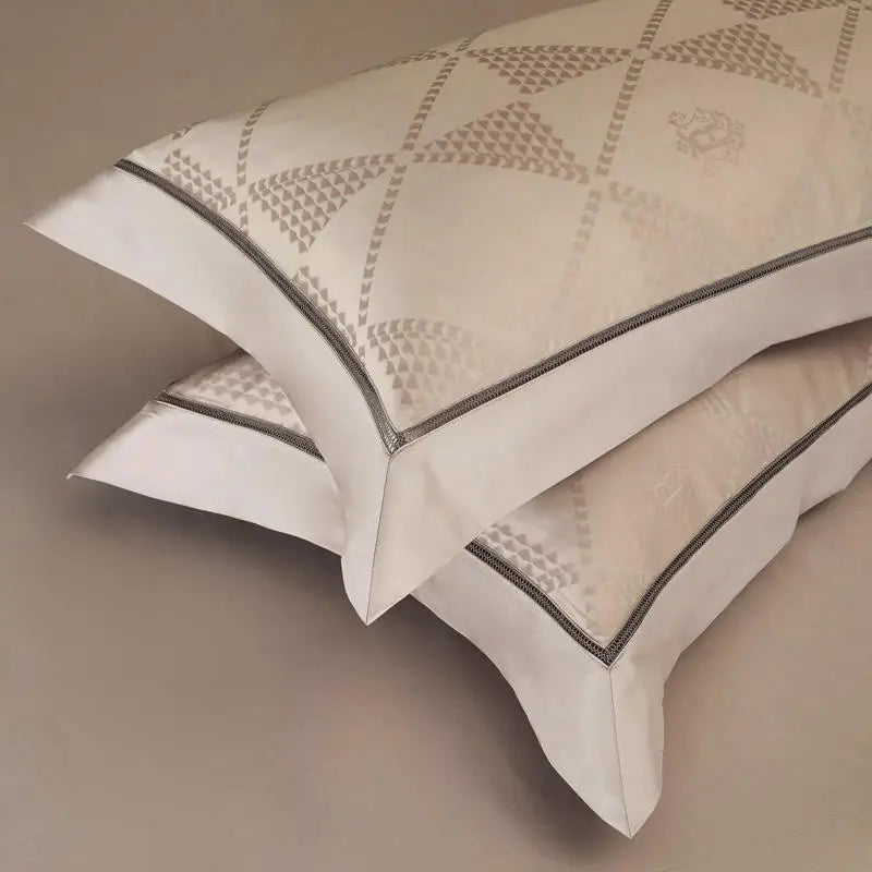 Ọdún Vintage Egyptian Cotton Chic Jacquard Bedding Set