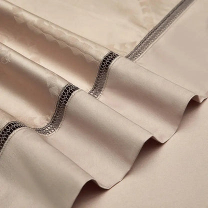 Ọdún Vintage Egyptian Cotton Chic Jacquard Bedding Set