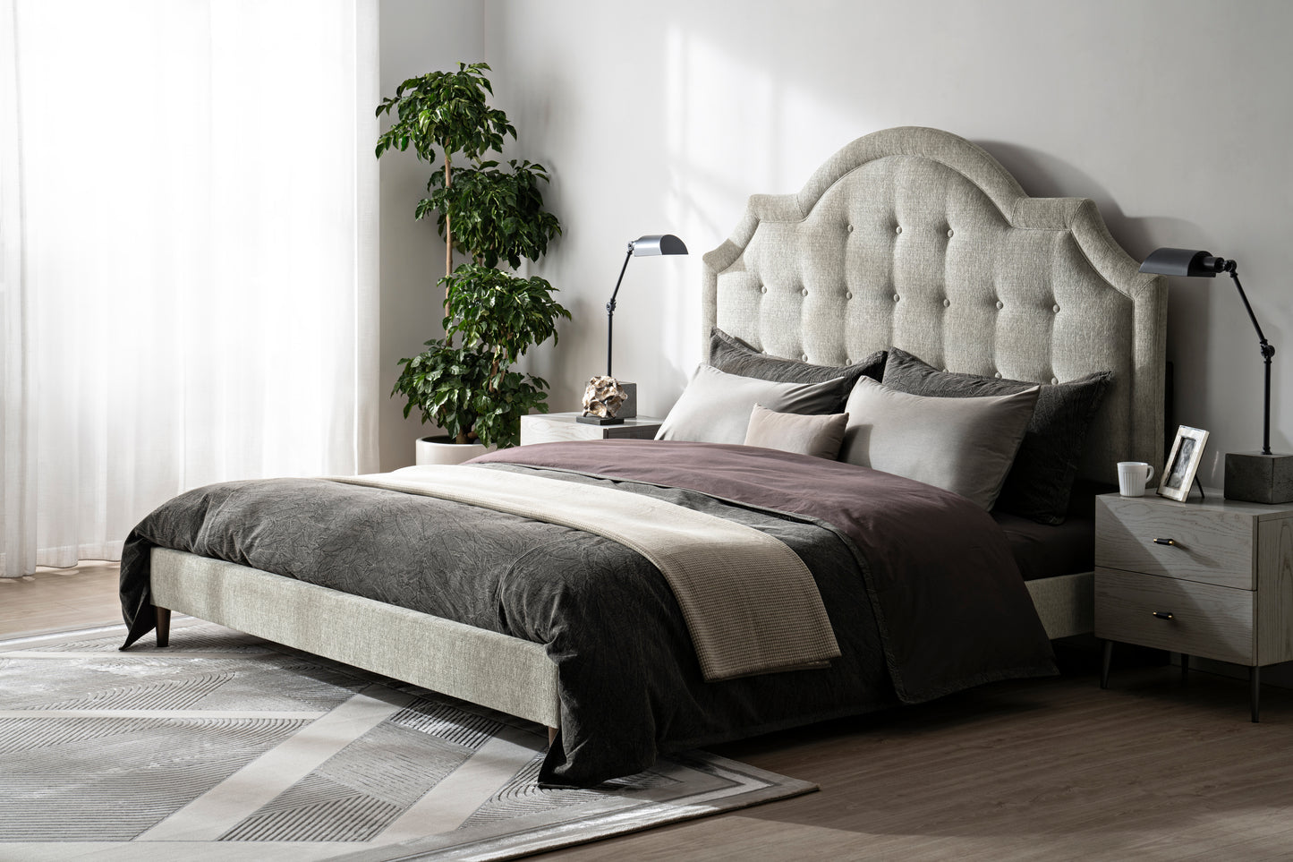 Olori Upholstered Bed + Free White Glove Service