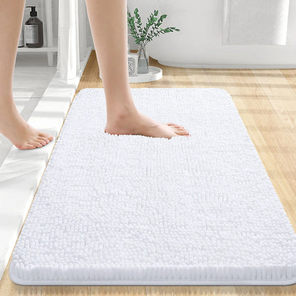 Extra Soft Thick Absorbent Shaggy Washable Non-Slip Bath Mats