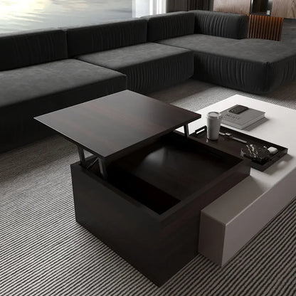 Nordic Luxury Rectangular Foldable Coffee Table With Italian Marble Top