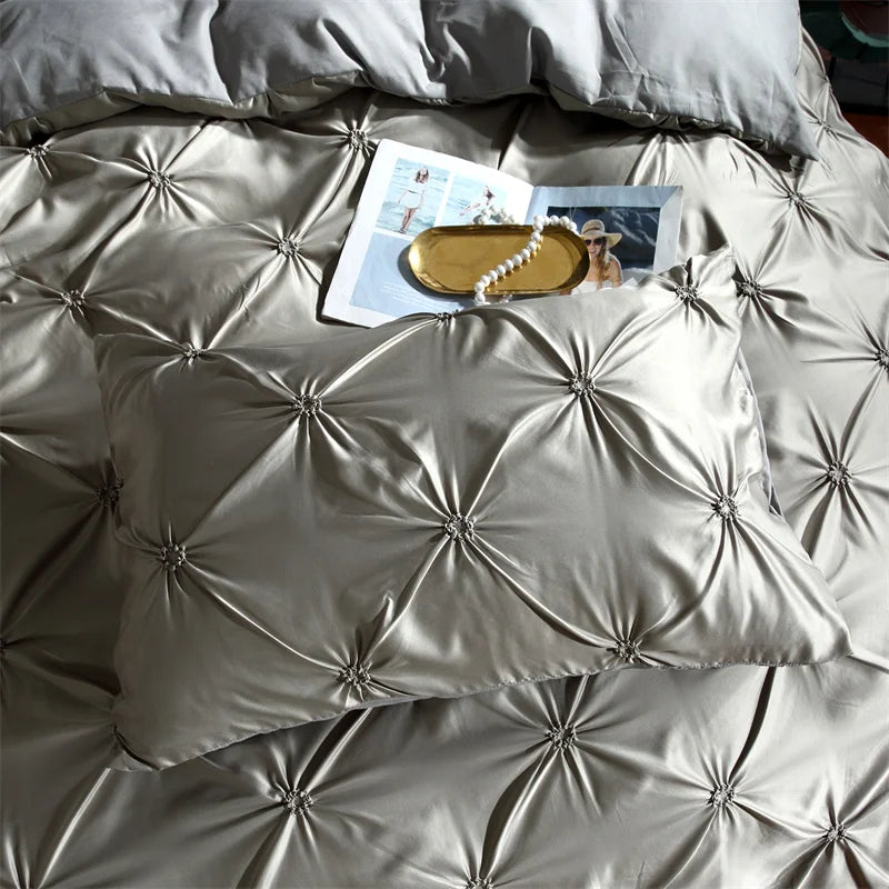 Pinch Pleated Luxury Bedding Sets