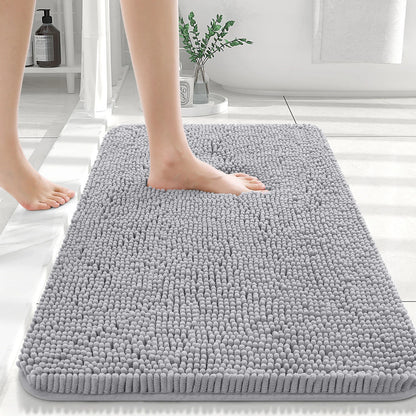 Extra Soft Thick Absorbent Shaggy Washable Non-Slip Bath Mats