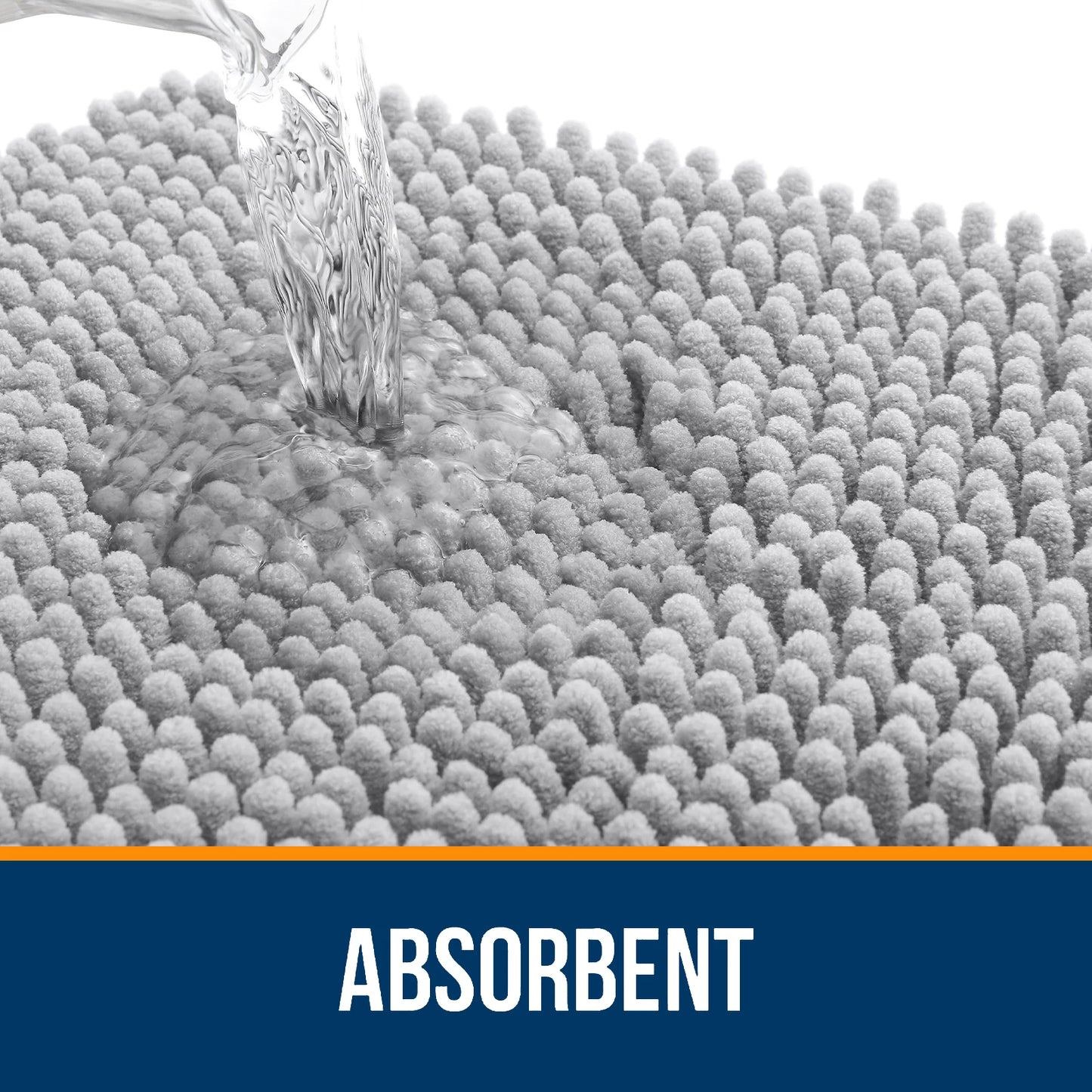 Extra Soft Thick Absorbent Shaggy Washable Non-Slip Bath Mats