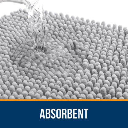 Extra Soft Thick Absorbent Shaggy Washable Non-Slip Bath Mats