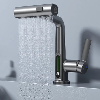 Digital Temperature Swivel Extension Rotating Stream Sprayer Faucet