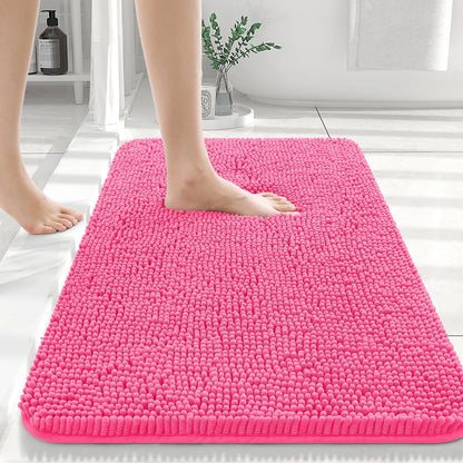 Extra Soft Thick Absorbent Shaggy Washable Non-Slip Bath Mats