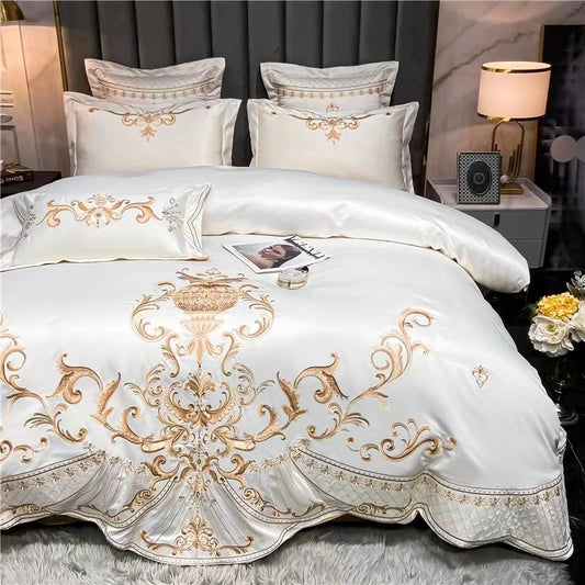 Clean Luxury Jacquard Cotton Embroidery Bedding Set