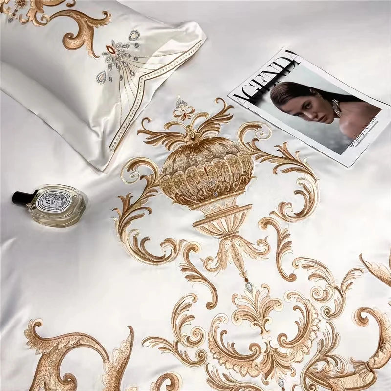 Clean Luxury Jacquard Cotton Embroidery Bedding Set