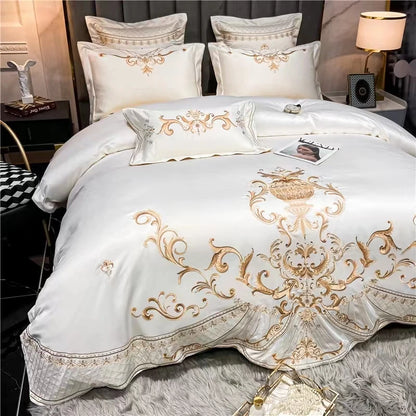 Clean Luxury Jacquard Cotton Embroidery Bedding Set