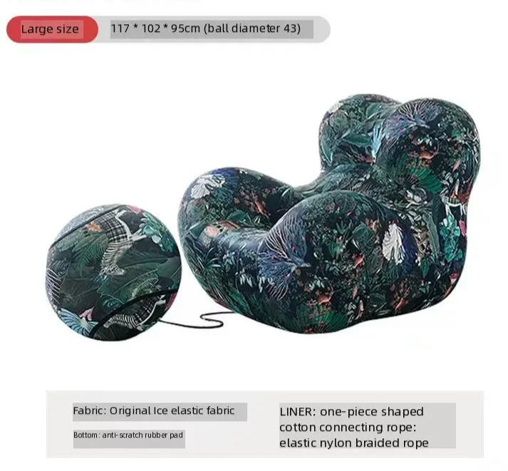 Italian Momma Luxury Lounge Chaise With Ottoman