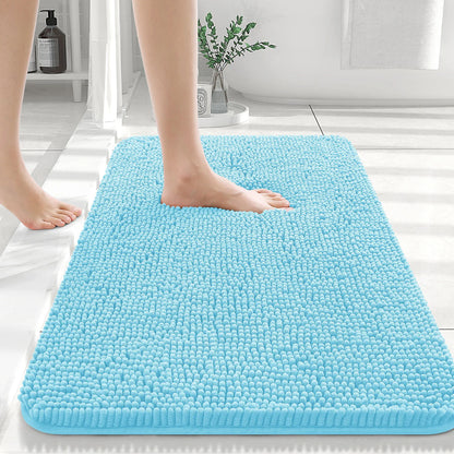 Extra Soft Thick Absorbent Shaggy Washable Non-Slip Bath Mats
