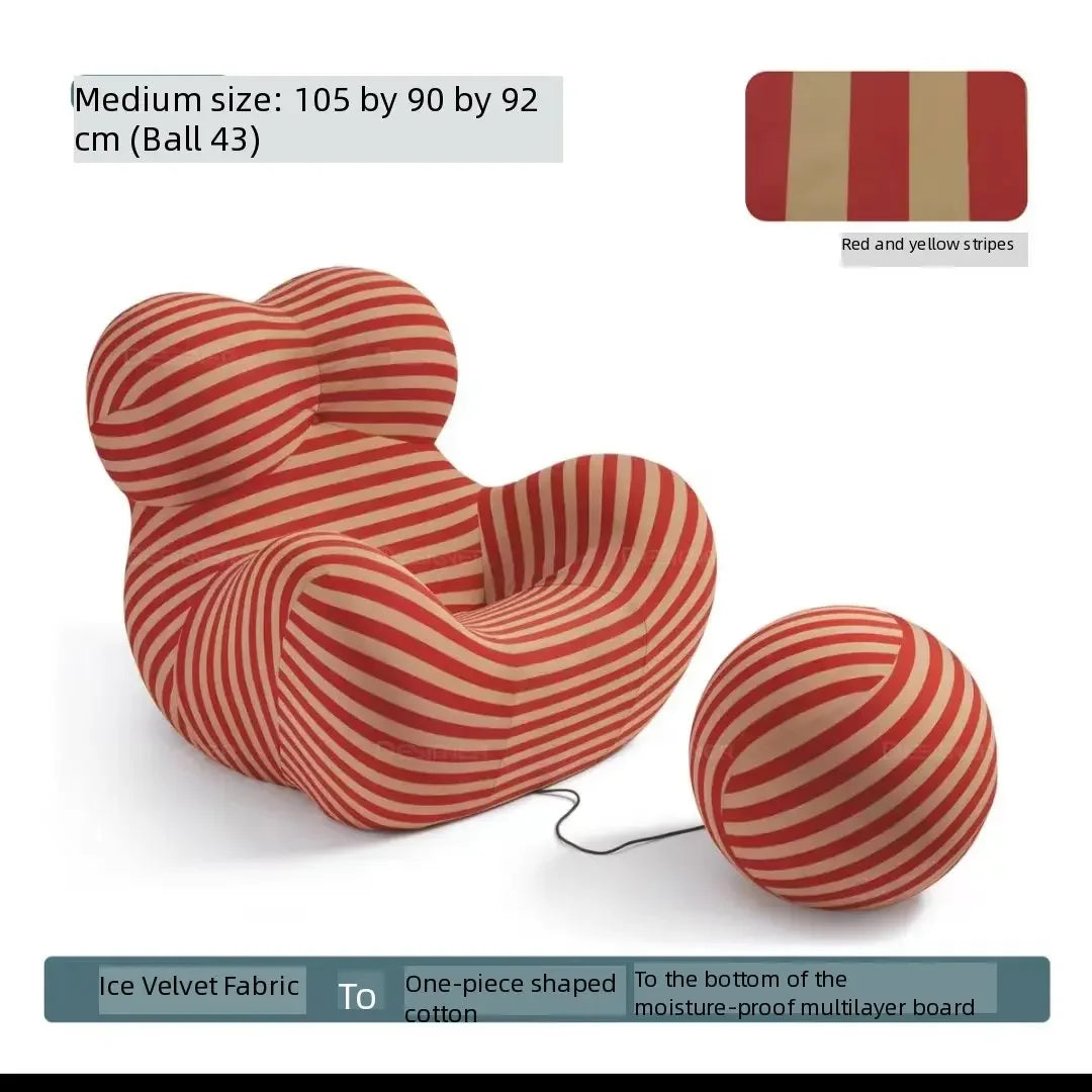 Italian Momma Luxury Lounge Chaise With Ottoman