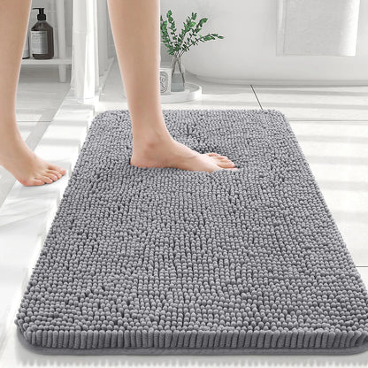 Extra Soft Thick Absorbent Shaggy Washable Non-Slip Bath Mats