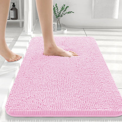Extra Soft Thick Absorbent Shaggy Washable Non-Slip Bath Mats