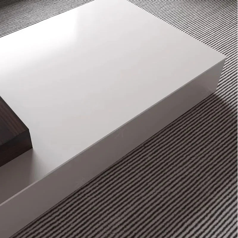 Nordic Luxury Rectangular Foldable Coffee Table With Italian Marble Top