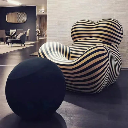 Italian Momma Luxury Lounge Chaise With Ottoman