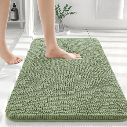 Extra Soft Thick Absorbent Shaggy Washable Non-Slip Bath Mats