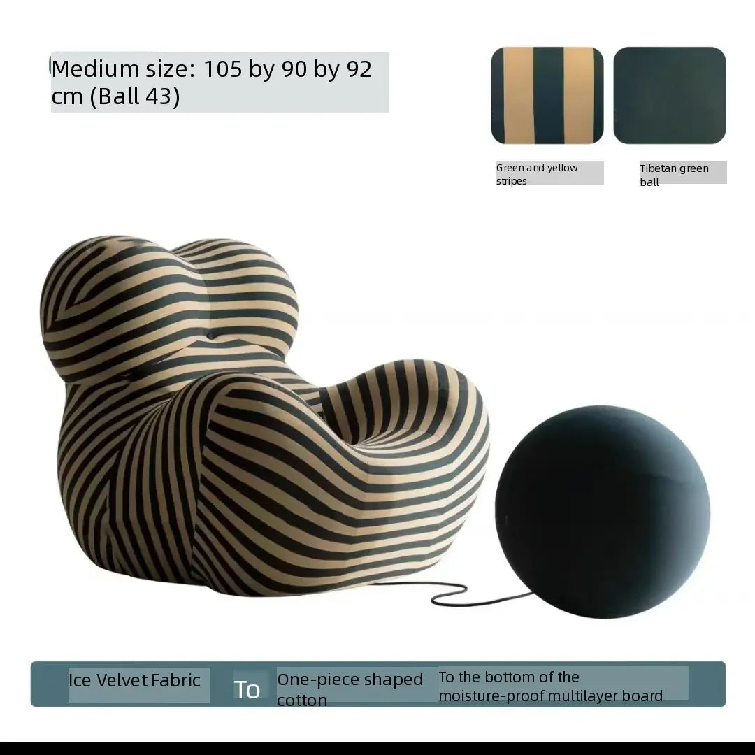 Italian Momma Luxury Lounge Chaise With Ottoman