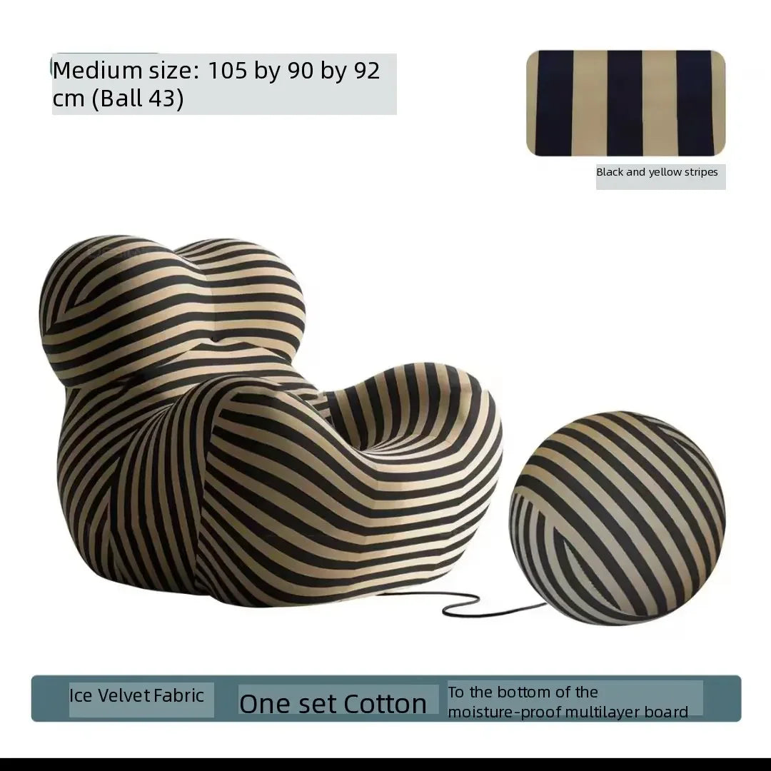 Italian Momma Luxury Lounge Chaise With Ottoman