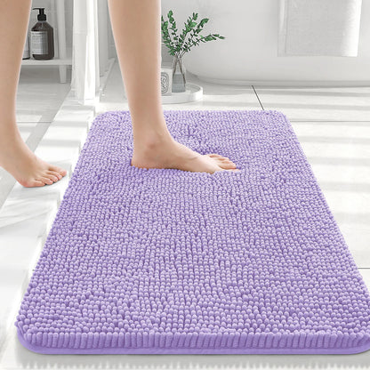 Extra Soft Thick Absorbent Shaggy Washable Non-Slip Bath Mats