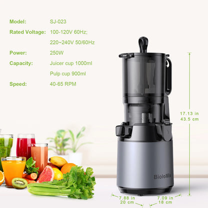 Cold Press Juicer, with 5 inch Feed Chute