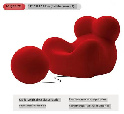 Italian Momma Luxury Lounge Chaise With Ottoman