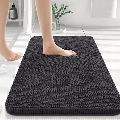 Extra Soft Thick Absorbent Shaggy Washable Non-Slip Bath Mats