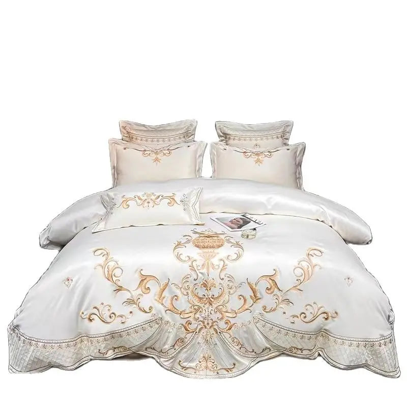 Clean Luxury Jacquard Cotton Embroidery Bedding Set