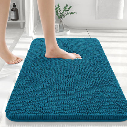 Extra Soft Thick Absorbent Shaggy Washable Non-Slip Bath Mats