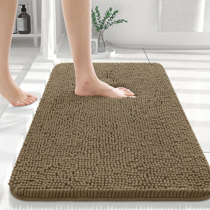 Extra Soft Thick Absorbent Shaggy Washable Non-Slip Bath Mats