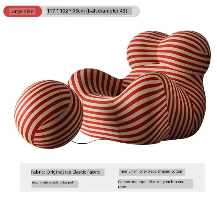 Italian Momma Luxury Lounge Chaise With Ottoman