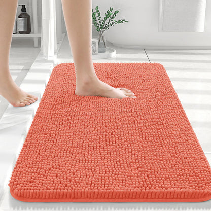 Extra Soft Thick Absorbent Shaggy Washable Non-Slip Bath Mats