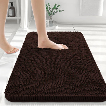 Extra Soft Thick Absorbent Shaggy Washable Non-Slip Bath Mats