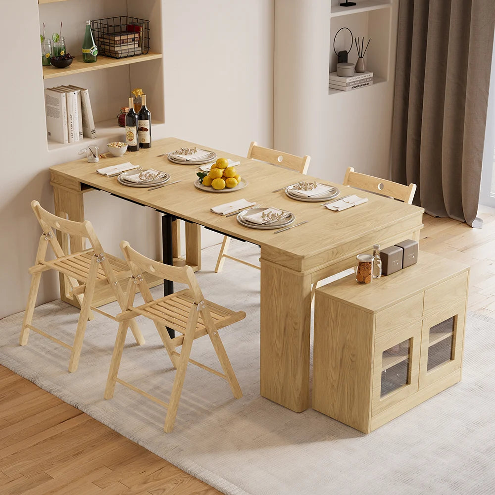 Modern Extendable Dining Table With Storage