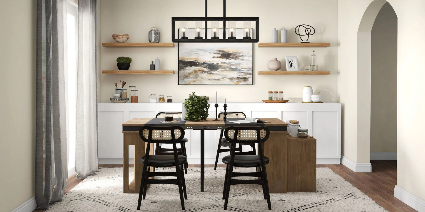 Modern Extendable Dining Table With Storage