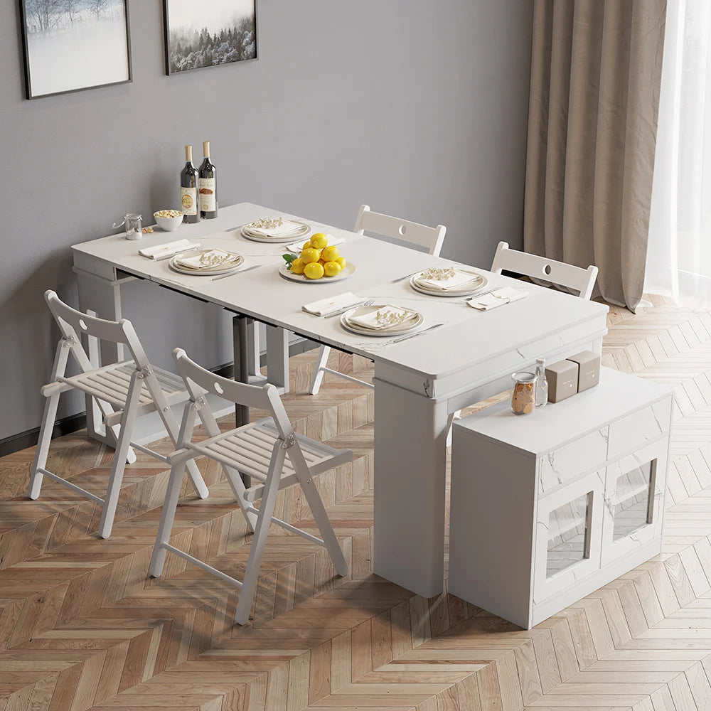 Modern Extendable Dining Table With Storage