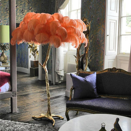 Palmera Luxury Feather Floor Lamp Decor