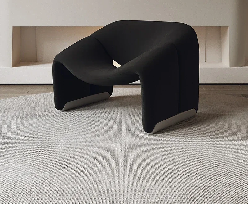 Modern Morocco Plush/Velvet/Lamb Fleece Fabric Luxury Accent Chair