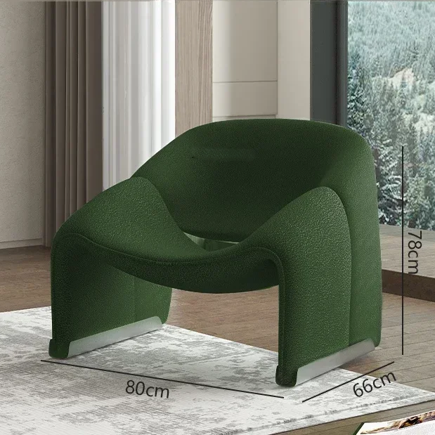 Modern Morocco Plush/Velvet/Lamb Fleece Fabric Luxury Accent Chair