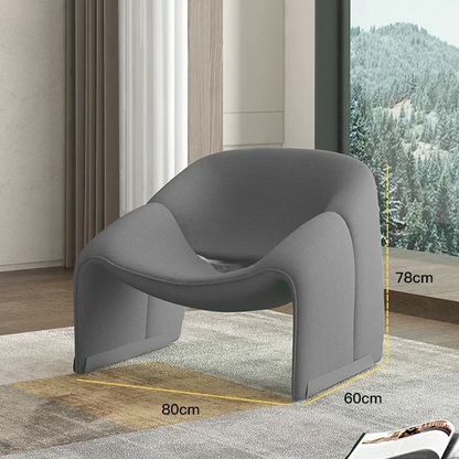 Modern Morocco Plush/Velvet/Lamb Fleece Fabric Luxury Accent Chair