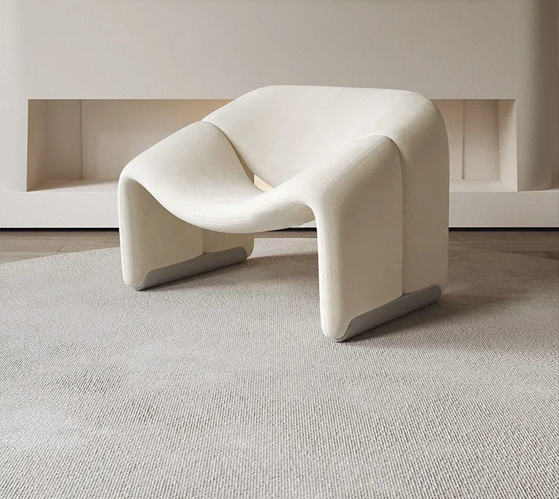 Modern Morocco Plush/Velvet/Lamb Fleece Fabric Luxury Accent Chair